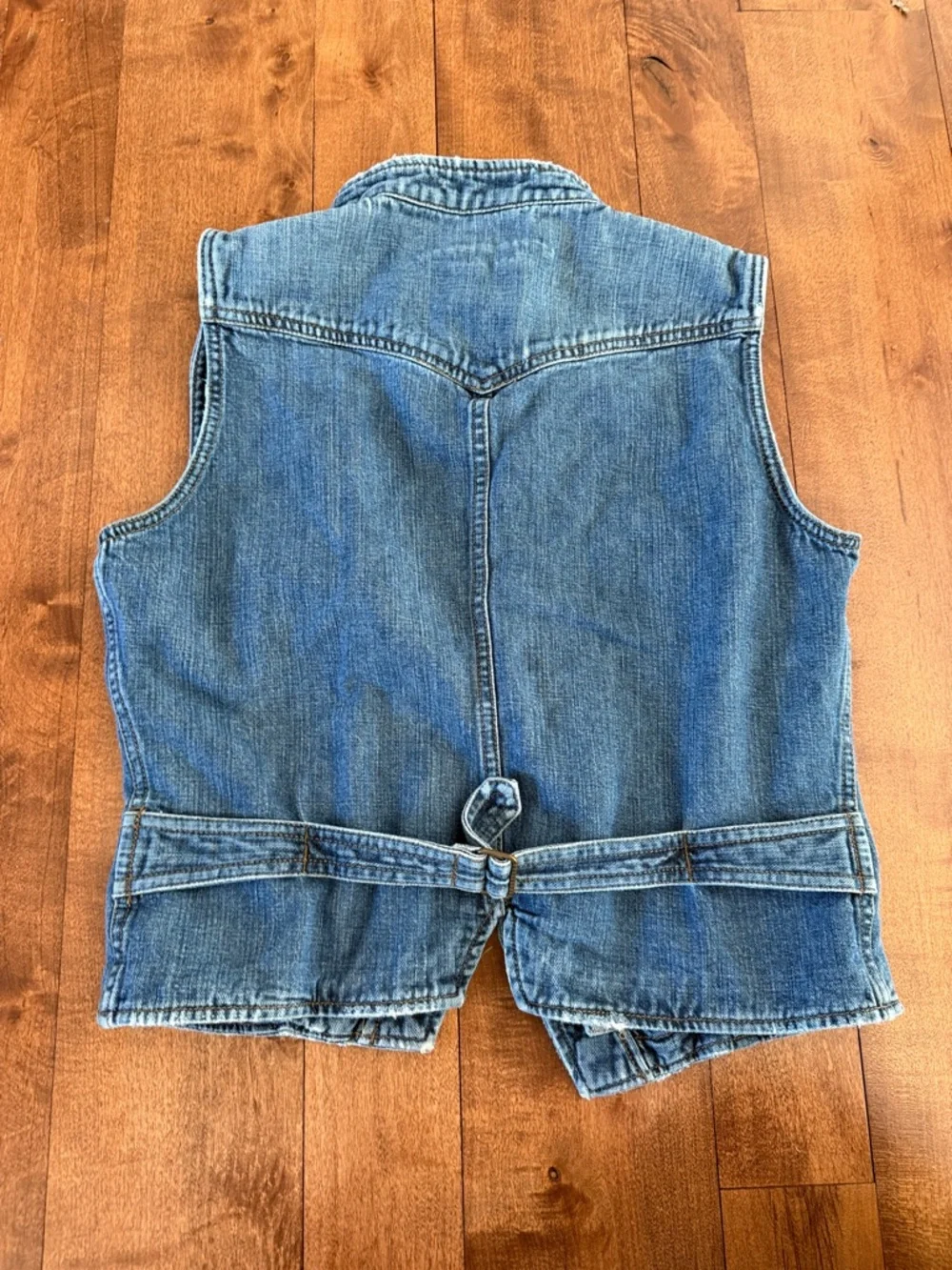 Vintage Ralph Lauren Classic Blue Cotton Denim Vest, Sz M - Picture 4 of 4